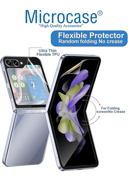 Samsung Galaxy Z Flip5 Hydrogel Esnek Ön Arka Koruma Filmi - AL3426