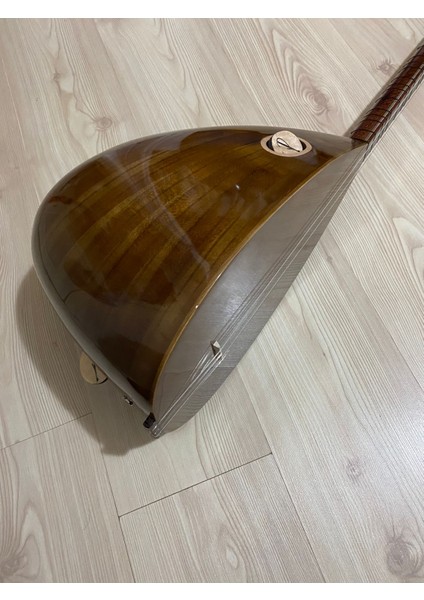 Bağlama Evi Profesyonel Gitar Burgulu Maun Tekne Kısa Sap Bağlama Saz + Kılıf Yedek Tel Tezene