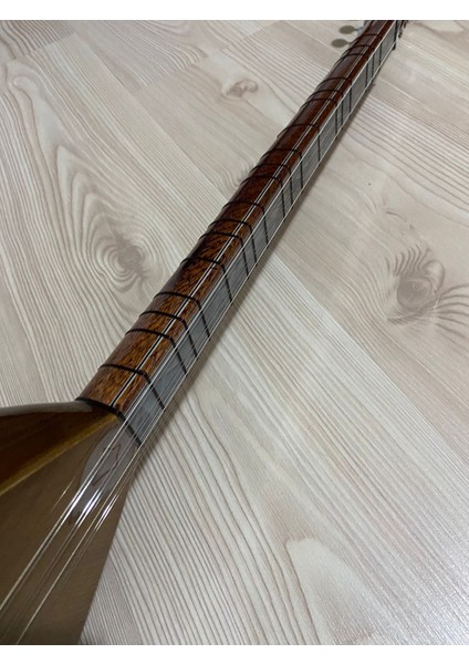 Bağlama Evi Profesyonel Gitar Burgulu Maun Tekne Kısa Sap Bağlama Saz + Kılıf Yedek Tel Tezene