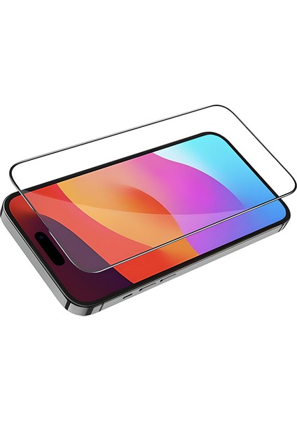 iPhone 15 Pro 5D Ful Tempered Kırılmaz Cam Ekran Koruyucu 25 Adet Set