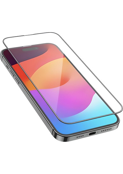 iPhone 15 Pro 5D Ful Tempered Kırılmaz Cam Ekran Koruyucu 25 Adet Set