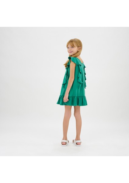 Kız Çocuk Fırfırlı Detaylı Elbise modelleri