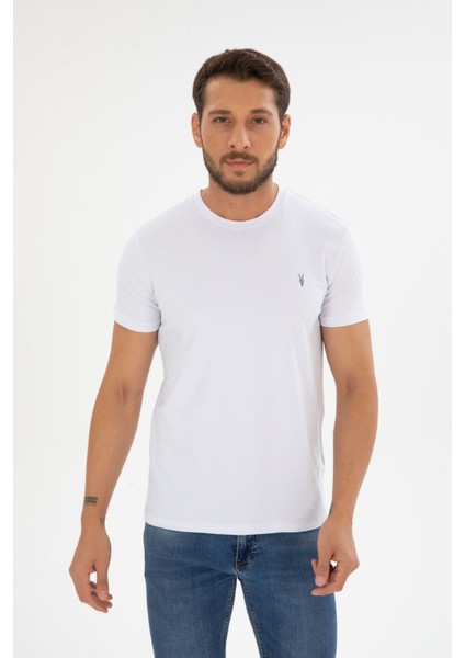 Bisiklet Yaka Standart Kalıp Basic Pamuklu Erkek T-Shirt 5li