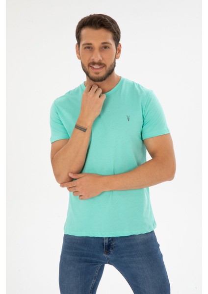 Bisiklet Yaka Standart Kalıp Basic Pamuklu Erkek T-Shirt 5li