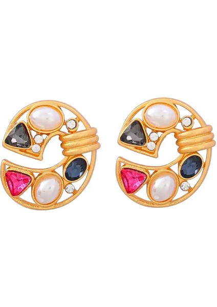 Altın Kaplama Barok Stil C Çivi Küpe fiyatları