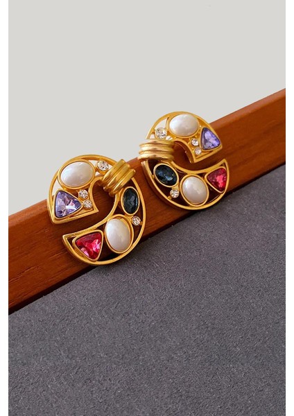 Altın Kaplama Barok Stil C Çivi Küpe modelleri