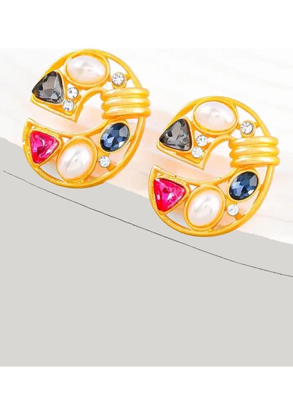 Altın Kaplama Barok Stil C Çivi Küpe fırsatları