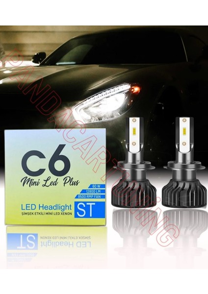 H11 LED Xenon Mini LED Xenon 12800 Lümen Beyaz Renk 6000 Kelvin