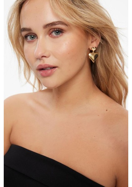 Altın Kaplama Duble Kalp Küpe