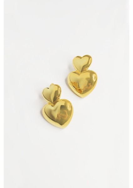 Altın Kaplama Duble Kalp Küpe fiyatları