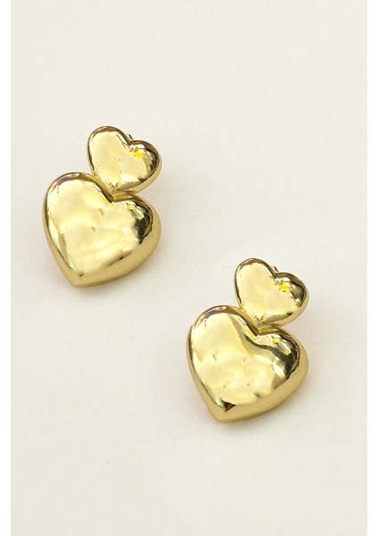 Altın Kaplama Duble Kalp Küpe indirimleri