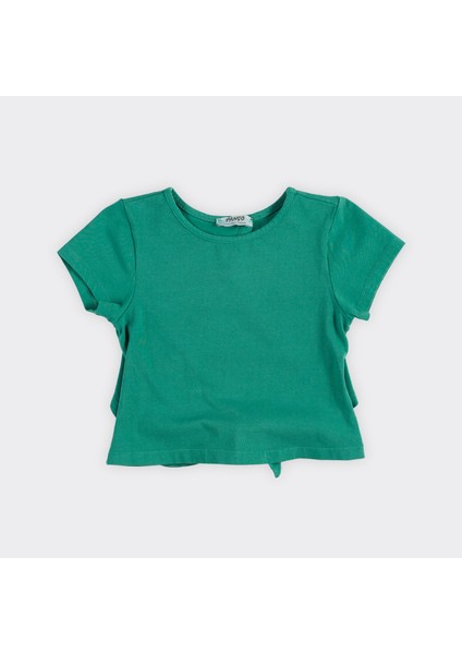 Kız Çocuk Arkası Pencere Detaylı T-Shirt indirimleri