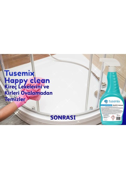 Happy Clean Banyo Fayans Kireç Çözücü ve Duşakabin Ağır Kir Temizleyici Sprey 750 ml