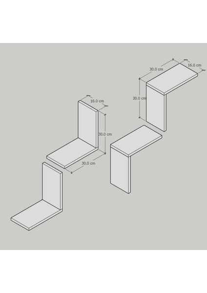 Reflect Dekoratif Duvar Rafı - Duvar Kitaplığı modelleri