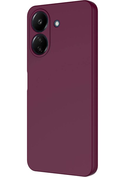 Xiaomi Redmi 13C Kılıf Kamera Korumalı Içi Kadife Logosuz Mara Lansman Silinebilir Kılıf Koyu Mor