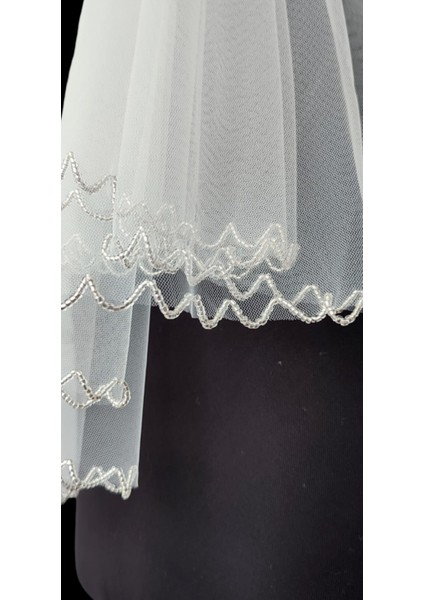 Moda Nur,işlemeli Gelin Duvağı,gelin Aksesuarları,nikah Duvağı modelleri