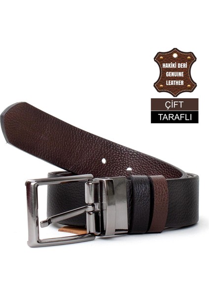 PC406 Erkek 4 cm Çift Taraflı Kemer Kahverengi modelleri