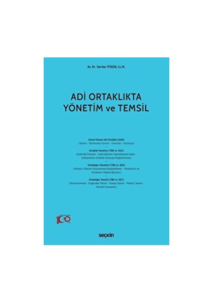 Adi Ortaklıkta Yönetim ve Temsil