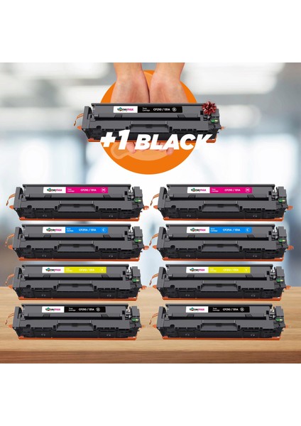 Hp 131A - CF210A Muadil Toner Takım 2'li Set Siyah Hediye
