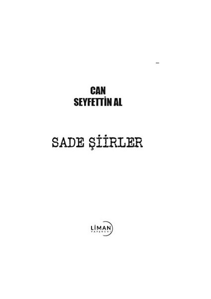 Sade Şiirler