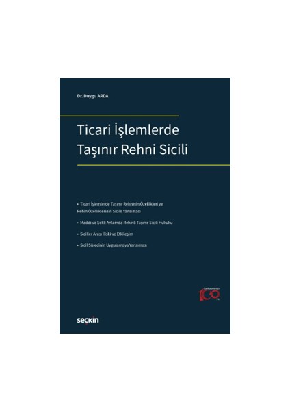 Ticari Işlemlerde Taşınır Rehni Sicili