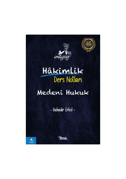 Temsil Yayınları Imtiyaz Medeni Hukuk Hakimlik Ders Notları