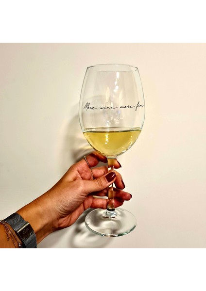 More Wine More Fine / Yazılı Paşabahçe Şarap Kadehi - 615 cc fiyatları