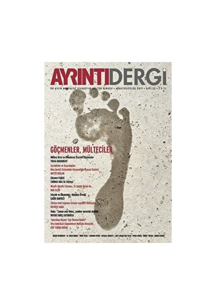 Sayı: 22 Ağustos - Eylül 2017