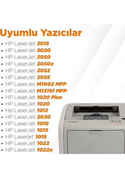 Hp 12A / Q2612A Muadil Toner 2'li Paket / 1010/1012I/1015/1018/1020/1022 modelleri