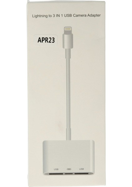 Apr 23 Iphone Otg 3in1 - Beyaz 327107