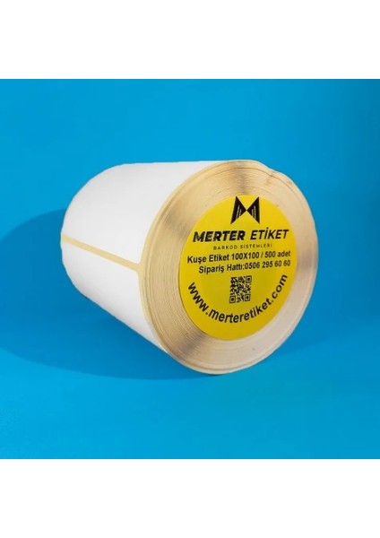 Kuşe Etiket (100X100 mm - 500 Adet)