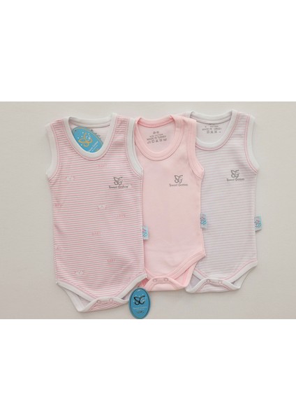 Atlet 3'lü Body Pamuklu Desenli Çıtçıtlı Zıbın