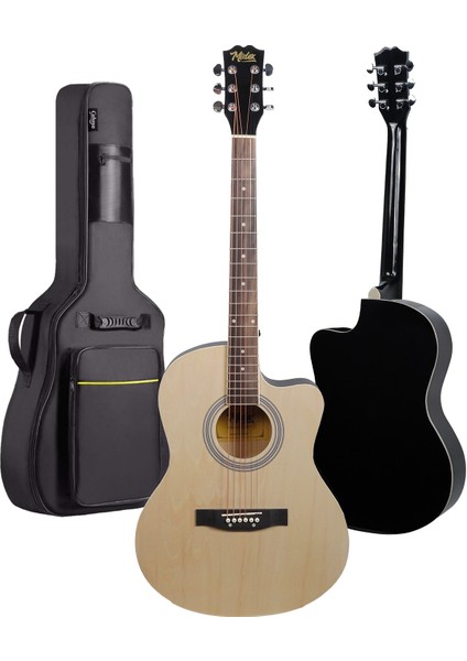 XC-200NT Kesik Kasa Profesyonel Akustik Gitar 4/4 Yetişkin Üst Segment (Gigbag Çanta Tuner Capo Askı Pena)