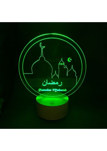 Ramadan Mubarak Figürlü Dekoratif Hediye LED Masa Lambası