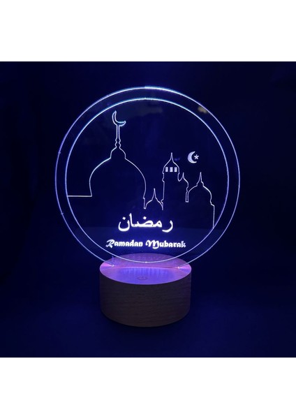 Ramadan Mubarak Figürlü Dekoratif Hediye LED Masa Lambası