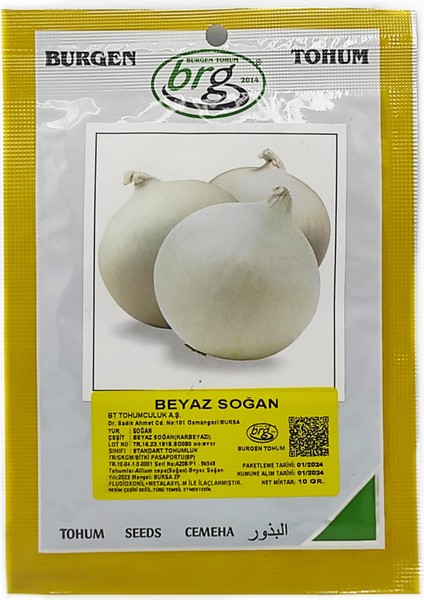 Bt Beyaz Soğan Tohumu (10 Gr) Karbeyazı