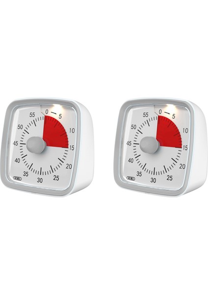 2x 60 Dakikalık Zamanlayıcı, Sınıf Sınıf Zamanlayıcısı, Çocuklar ve Yetişkinler Için Geri Sayım Sayacı, Zaman Yönetimi Aracı Gri (Yurt Dışından)