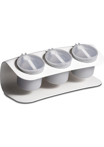 Baharat Kutusu Mutfak Baharat Kavanoz, Baharat Tuz Şeker Cruet Için Baharat Saklama Kabı, Kaşık Beyaz Baharat Kavanozları (Yurt Dışından)