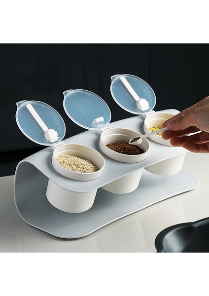 Baharat Kutusu Mutfak Baharat Kavanoz, Baharat Tuz Şeker Cruet Için Baharat Saklama Kabı, Kaşık Beyaz Baharat Kavanozları (Yurt Dışından) fiyatları