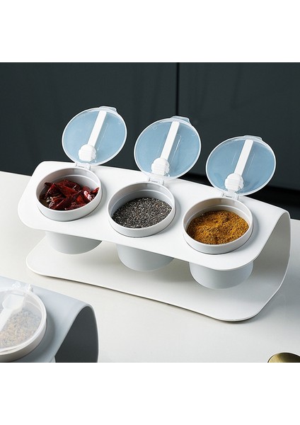 Baharat Kutusu Mutfak Baharat Kavanoz, Baharat Tuz Şeker Cruet Için Baharat Saklama Kabı, Kaşık Beyaz Baharat Kavanozları (Yurt Dışından) fırsatları