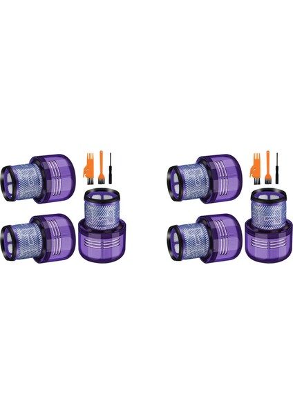 Dyson V11 V15 SV14 Için 2 Takım Yedek Filtreler Elektrikli Süpürge Aksesuarları Yıkanabilir Filtre + Temizleme Fırçası (Yurt Dışından)