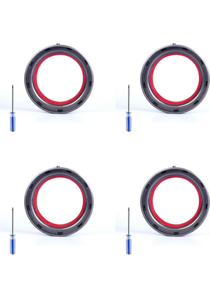 4x Dyson V11 SV14 SV15 Elektrikli Süpürge-Toz Kutusu Üst Sabit Sızdırmazlık Halkası Yedek Eki Yedek Parça (Yurt Dışından)