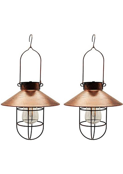 Güneş Fener Dış Mekan Dekoratif Asma Işıklar, Çoban Kancalı, Yard Için LED Dekoratif Güneş Işığı, Bahçe 2 Paketi (Yurt Dışından)