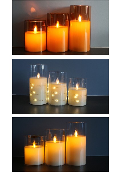 Plastik Kapak Tek Parça Simülasyon Düğün Bar Dekorasyon Doğum Günü Uzaktan Kumanda LED Elektronik Mum Işığı, Set B (Yurt Dışından) fırsatları