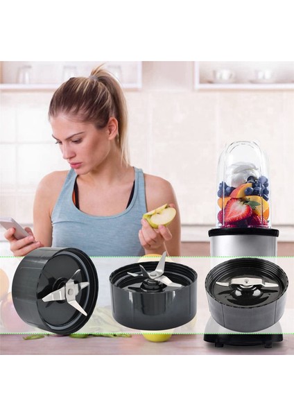 MB1001 250W Blender Bıçakları Mikser Aksesuarları Için 2x ve Düz Tıraş Bıçakları Yedek Parça (Yurt Dışından) indirimleri