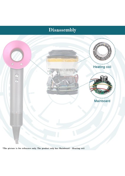 Saç Kurutma Makinesi HD01 HD02 HD03 Onarım Parçaları Için Anakart Isıtma Bobini Düzeneği (Yurt Dışından)