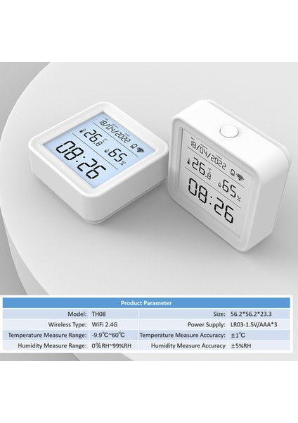 Wıfı Sıcaklık Nem Sensörü Kablosuz Akıllı Termometre Higrometre Monitör Termometre Desteği Alexa Google Home (Yurt Dışından)