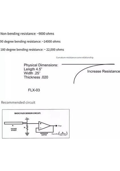 Flex Sensörü Manipülatör Için 4,5 Inç Flex Sensörü Elektronik Eldiven Aksesuarları Flex4.5ınch Flex Sensörü (Yurt Dışından)