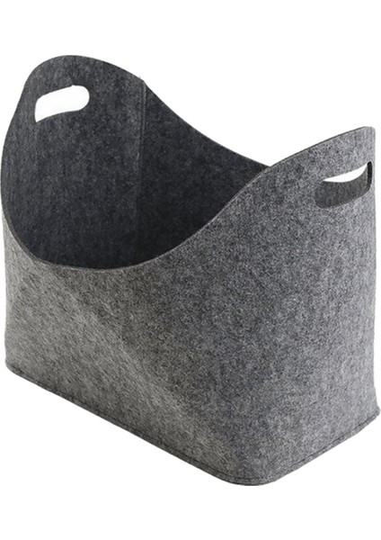 2 Adet Koyu Gri Ev Yakacak Odun Tutucu Depolama Sepeti Oyuncak Kitap Keçe Çanta Çamaşır Katlanabilir Sepet (Yurt Dışından) modelleri