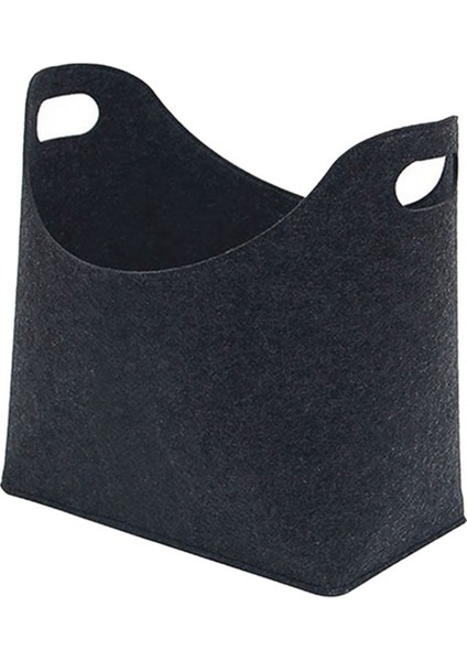 2 Adet Koyu Gri Ev Yakacak Odun Tutucu Depolama Sepeti Oyuncak Kitap Keçe Çanta Çamaşır Katlanabilir Sepet (Yurt Dışından) indirimleri